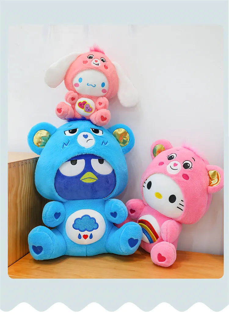 T18 - Anime Cartoon Care Bears Cross-Dressing Plush Toys Japanese