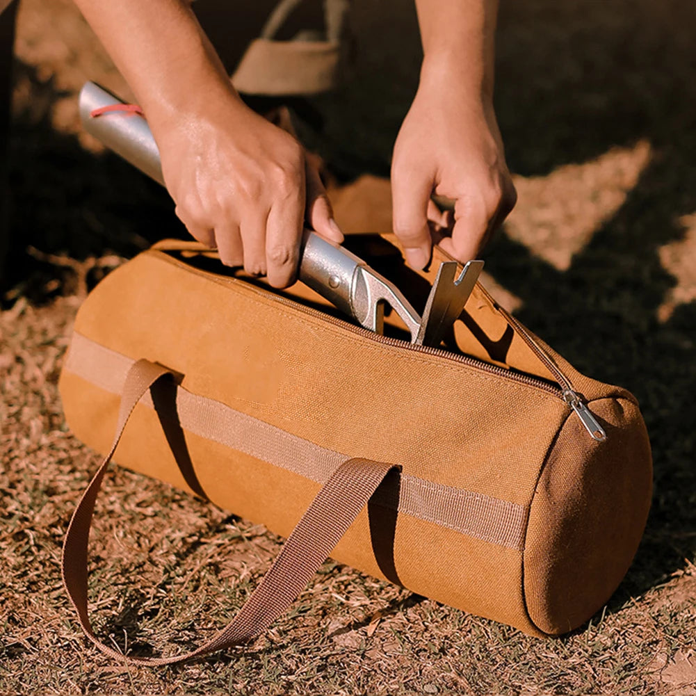 M09 - Camping Tools Storage Bag Large Capacity Cylinder Tent Stake Bag
