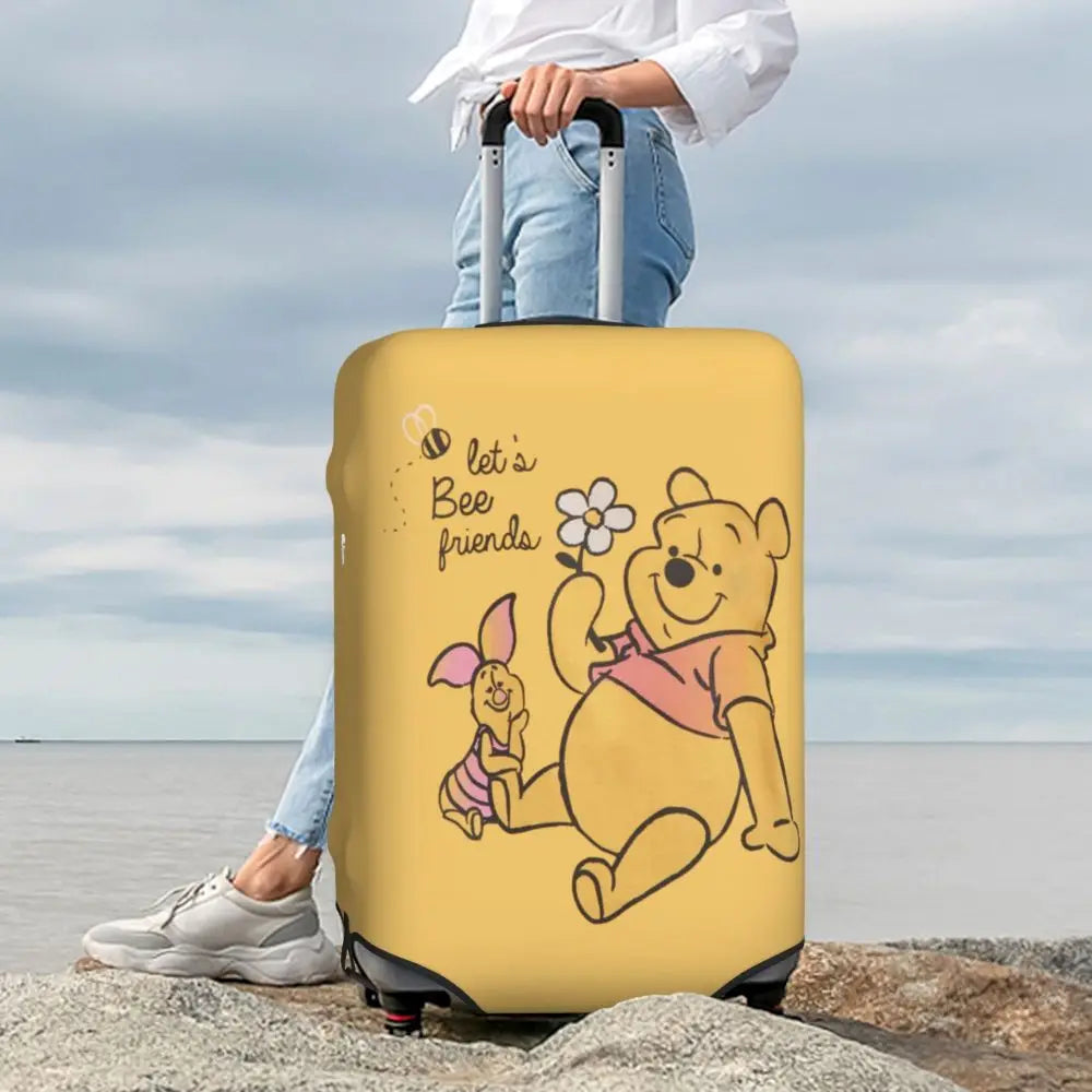 A111 - Custom Winnie The Pooh Luggage Cover Elastic