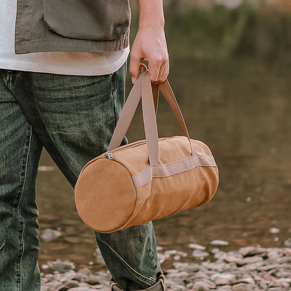 M09 - Camping Tools Storage Bag Large Capacity Cylinder Tent Stake Bag