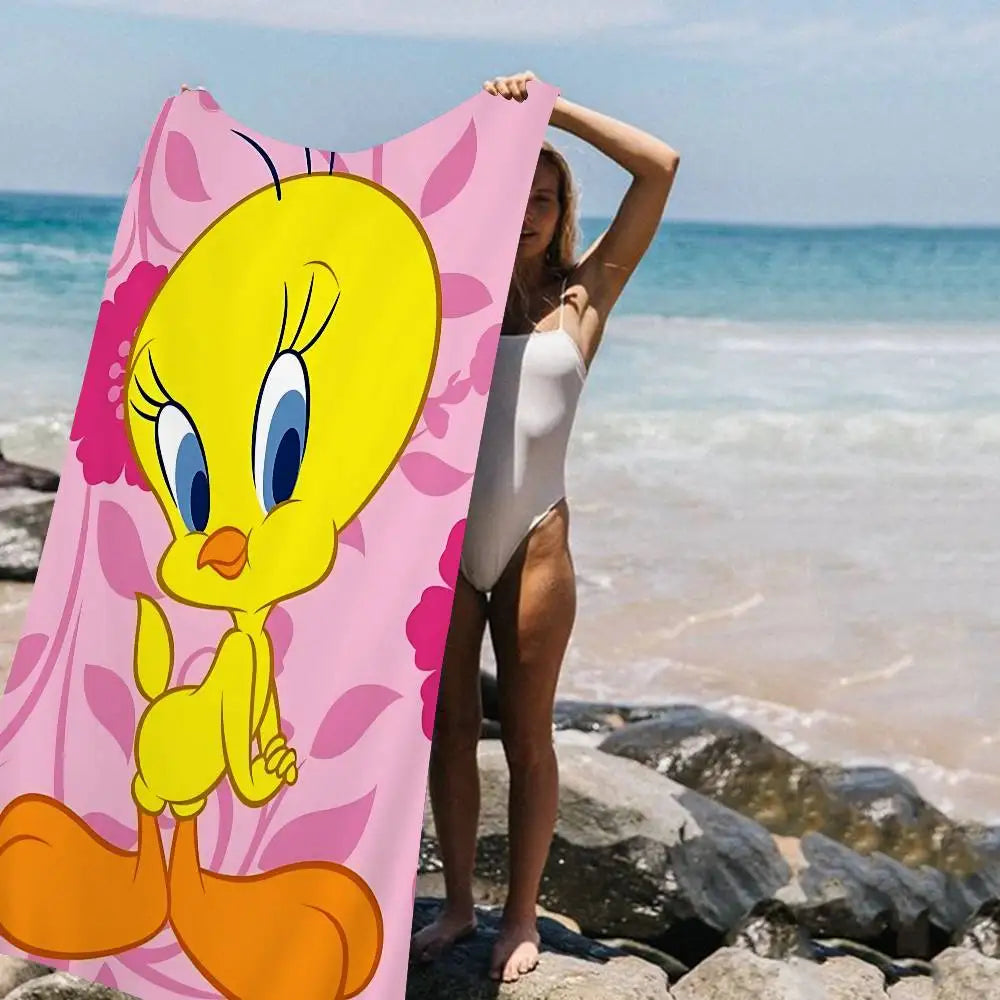 SEA03 - Asciugamano da spiaggia Titti in microfibra