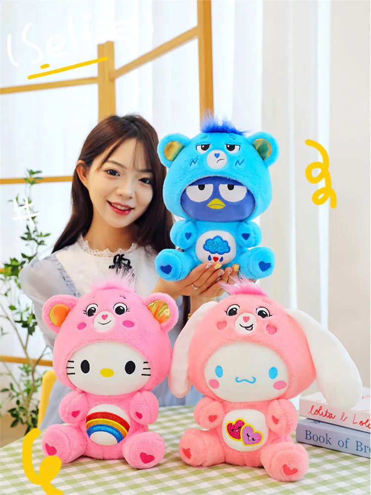 T18 - Anime Cartoon Care Bears Cross-Dressing Plush Toys Japanese