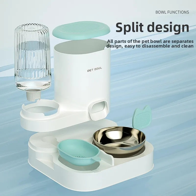 P04 - Bowl with integrated water dispenser, automatic pet feeder and water fountain