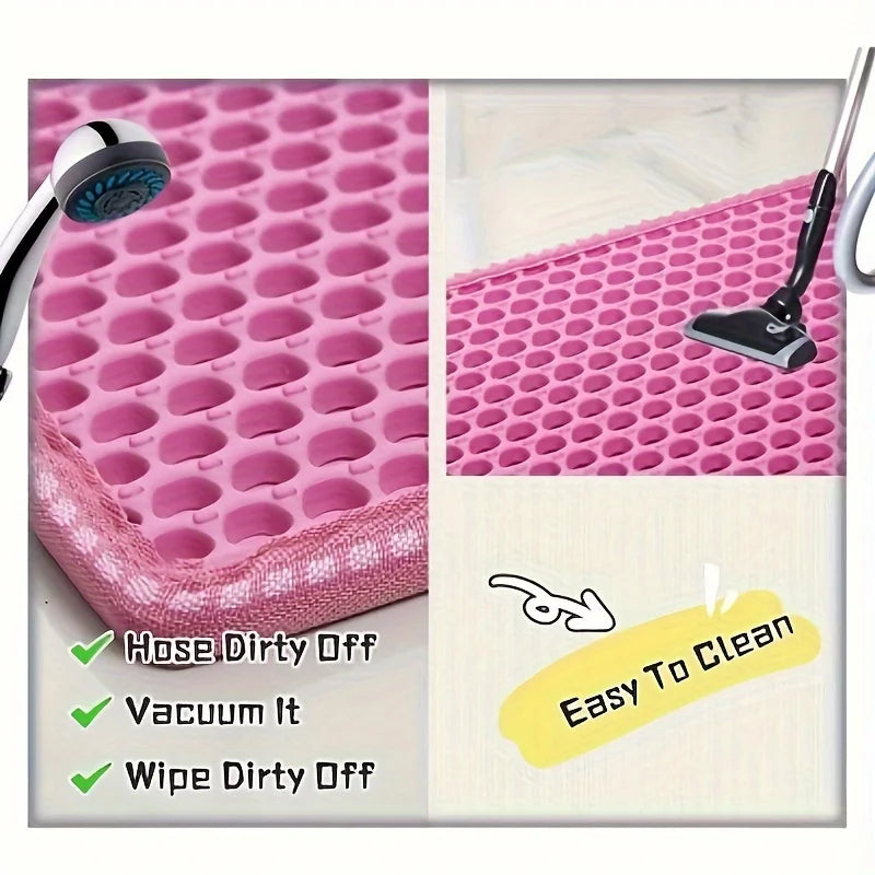 P07 - Large Size Cat Litter Mat-Advanced Honeycomb Double Layer Design,Urine Waterproof
