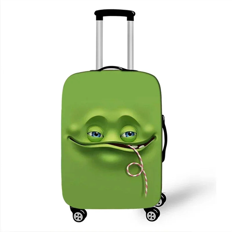 A112 - Funny Expression Travel Suitcase Dust Cover Luggage