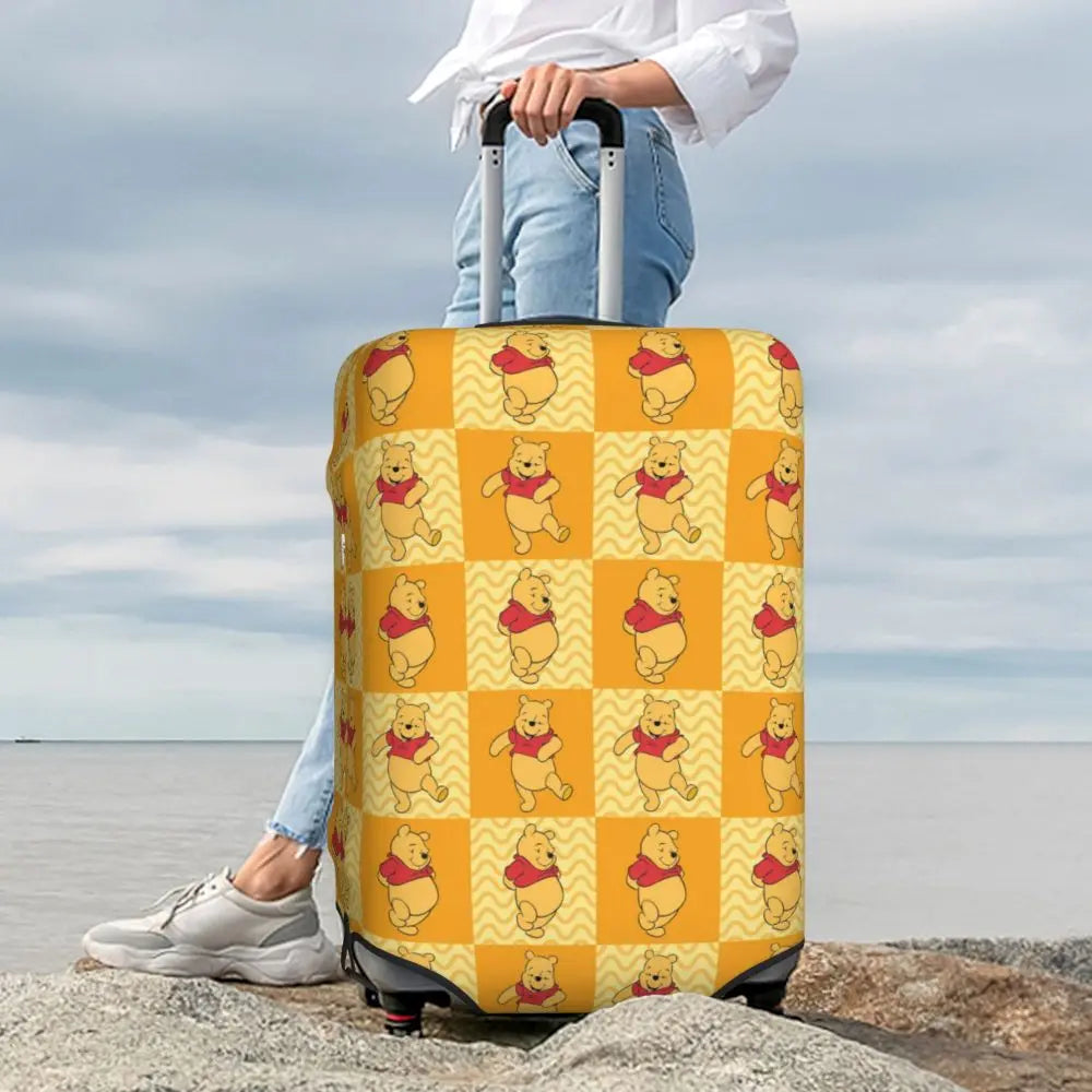 A111 - Custom Winnie The Pooh Luggage Cover Elastic
