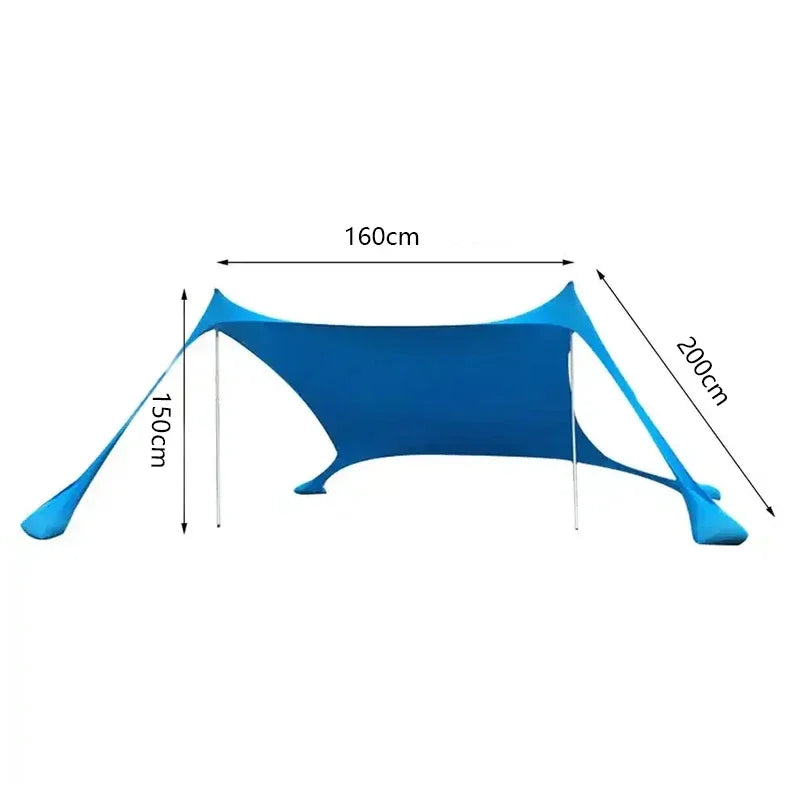 M12 - Camping Tent Windproof Pop Up Awning Outdoor Beach Sun Shade