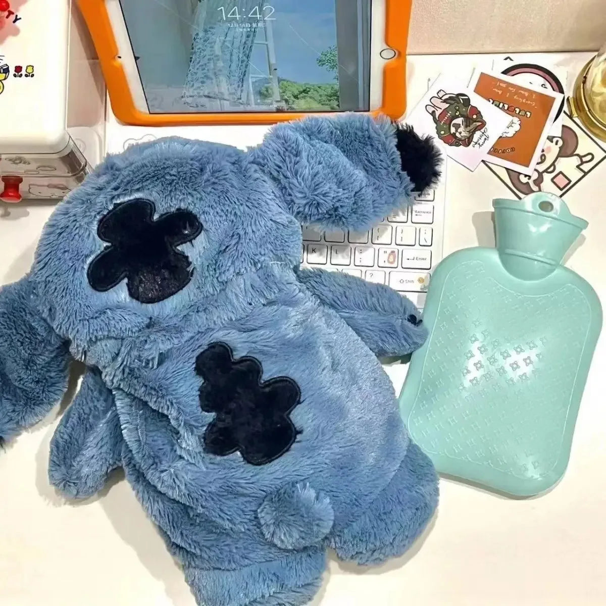 T19 - Stitch Angel Lotso Plush Hand Warm Bottle