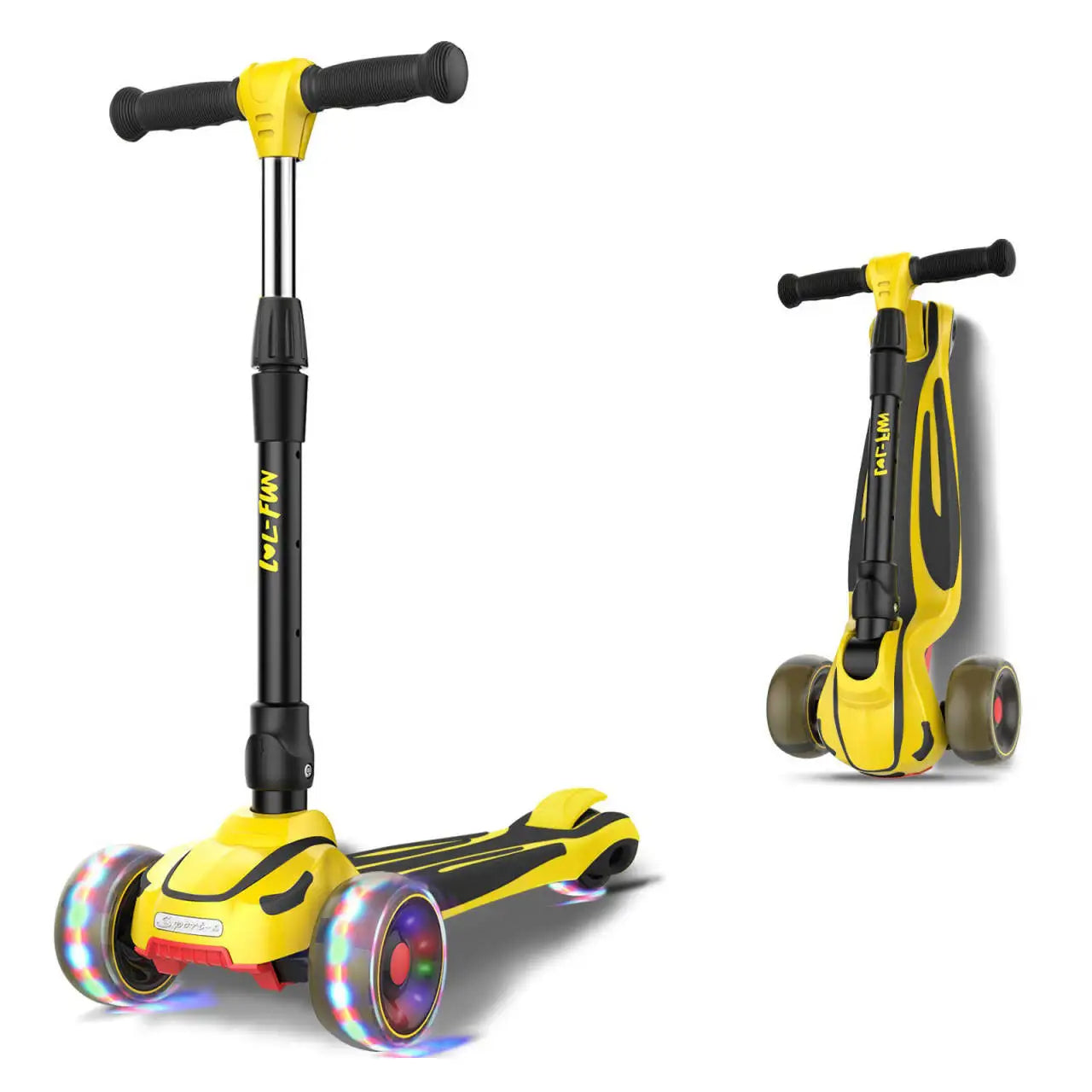 T01 - Scooter for Kids Ages 3-12 Years with 3 Wheel LED Lights