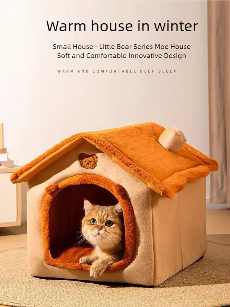 P05 - Cat and dog house, warm in winter, small dog, cat and dog, universal in all seasons
