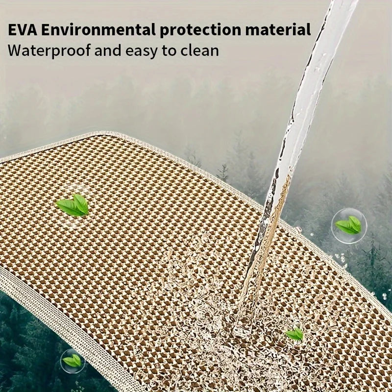 P07 - Large Size Cat Litter Mat-Advanced Honeycomb Double Layer Design,Urine Waterproof