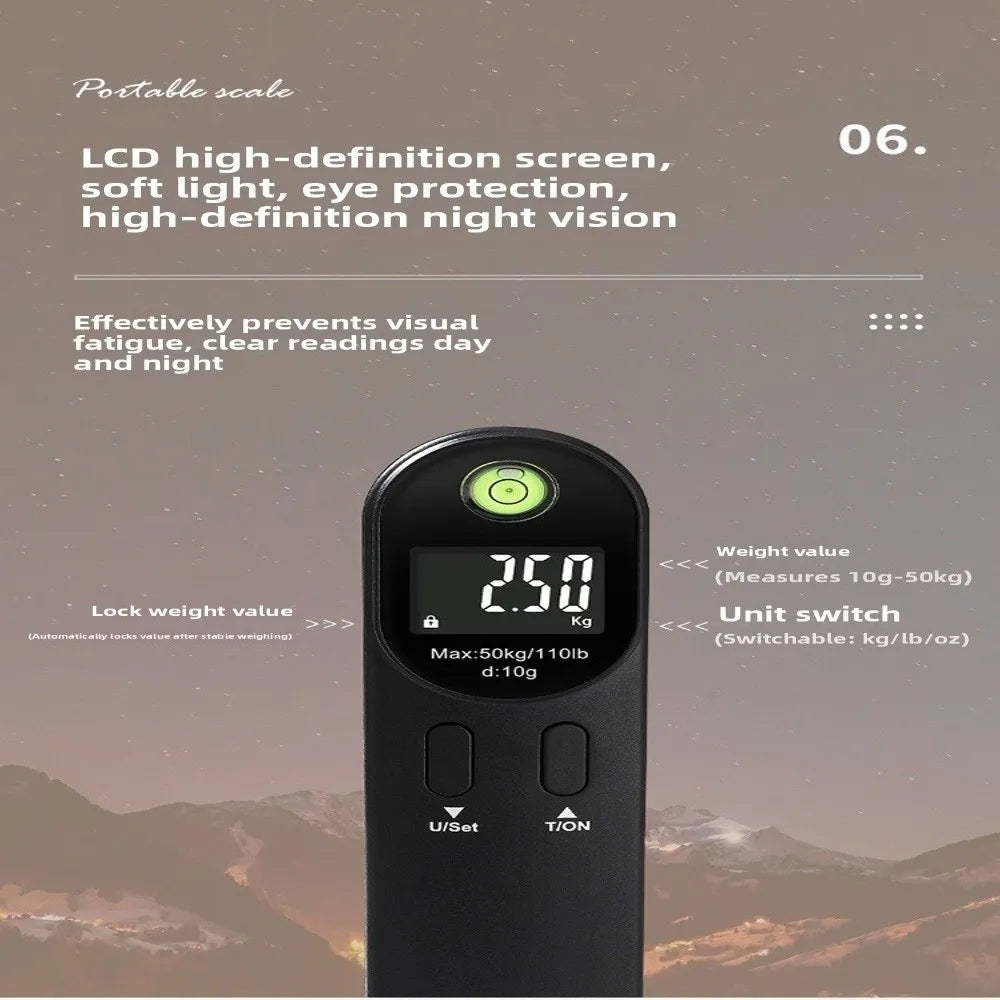 A04 - Portable Electronic Luggage Scale Kg/Oz/Ib