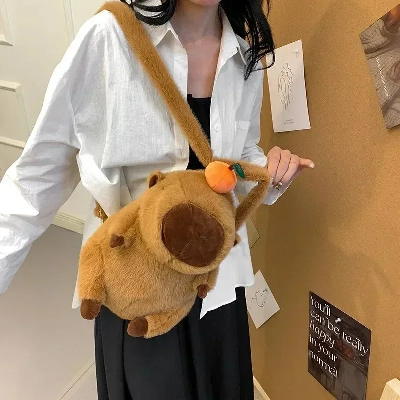 T16 - Capybara Plush Backpack Kawaii Fashion Plushie Doll