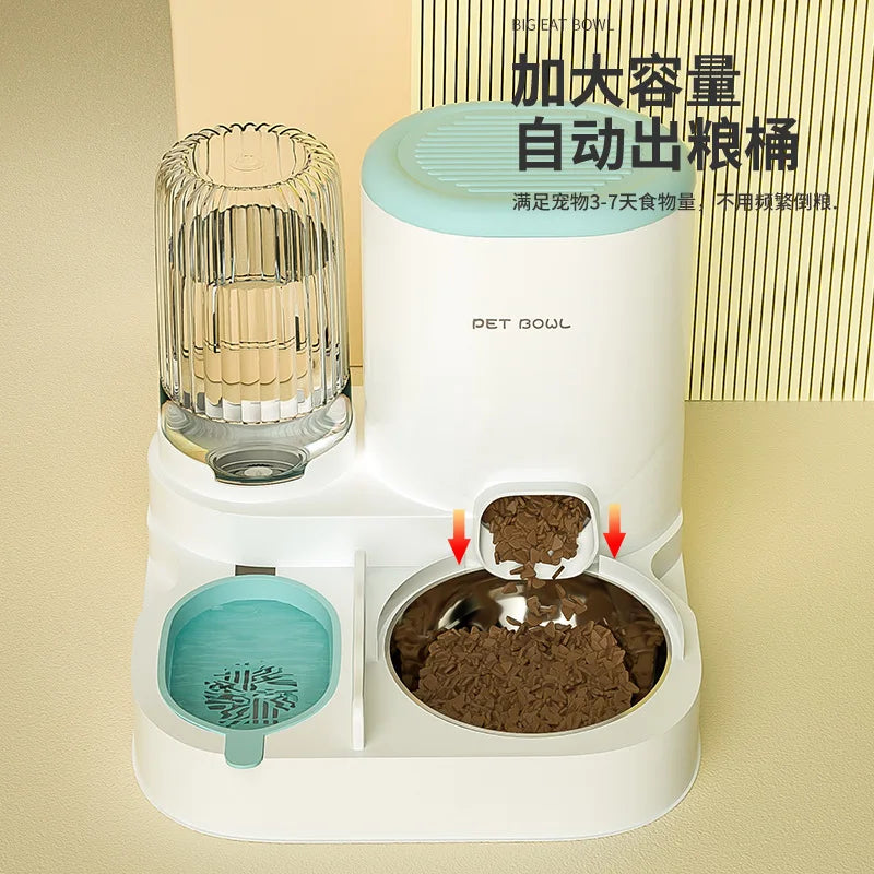 P04 - Bowl with integrated water dispenser, automatic pet feeder and water fountain