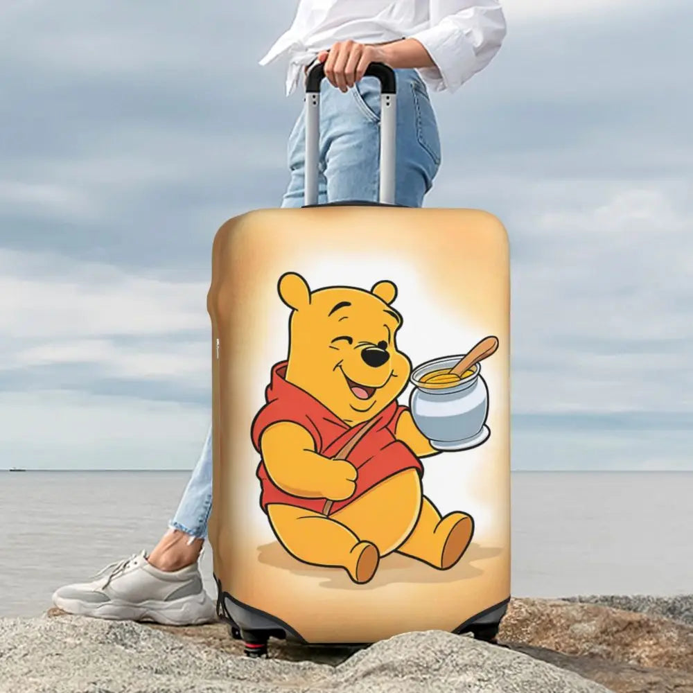 A111 - Custom Winnie The Pooh Luggage Cover Elastic