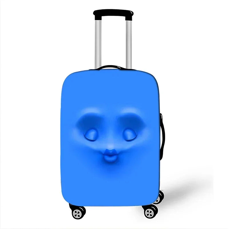 A112 - Funny Expression Travel Suitcase Dust Cover Luggage