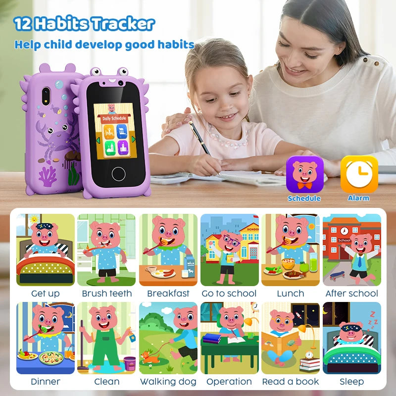 T23 - Kids Smart Phone Toys for Girls Christmas Gifts Touchscreen
