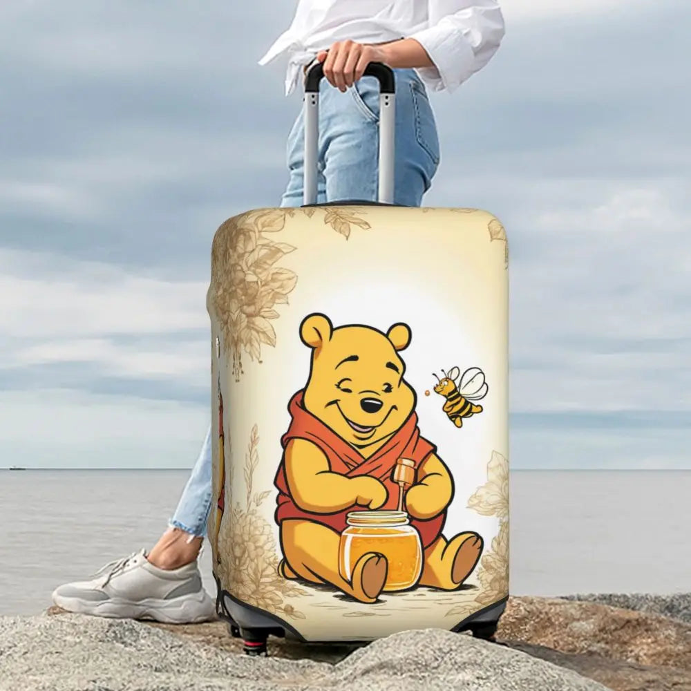 A111 - Custom Winnie The Pooh Luggage Cover Elastic