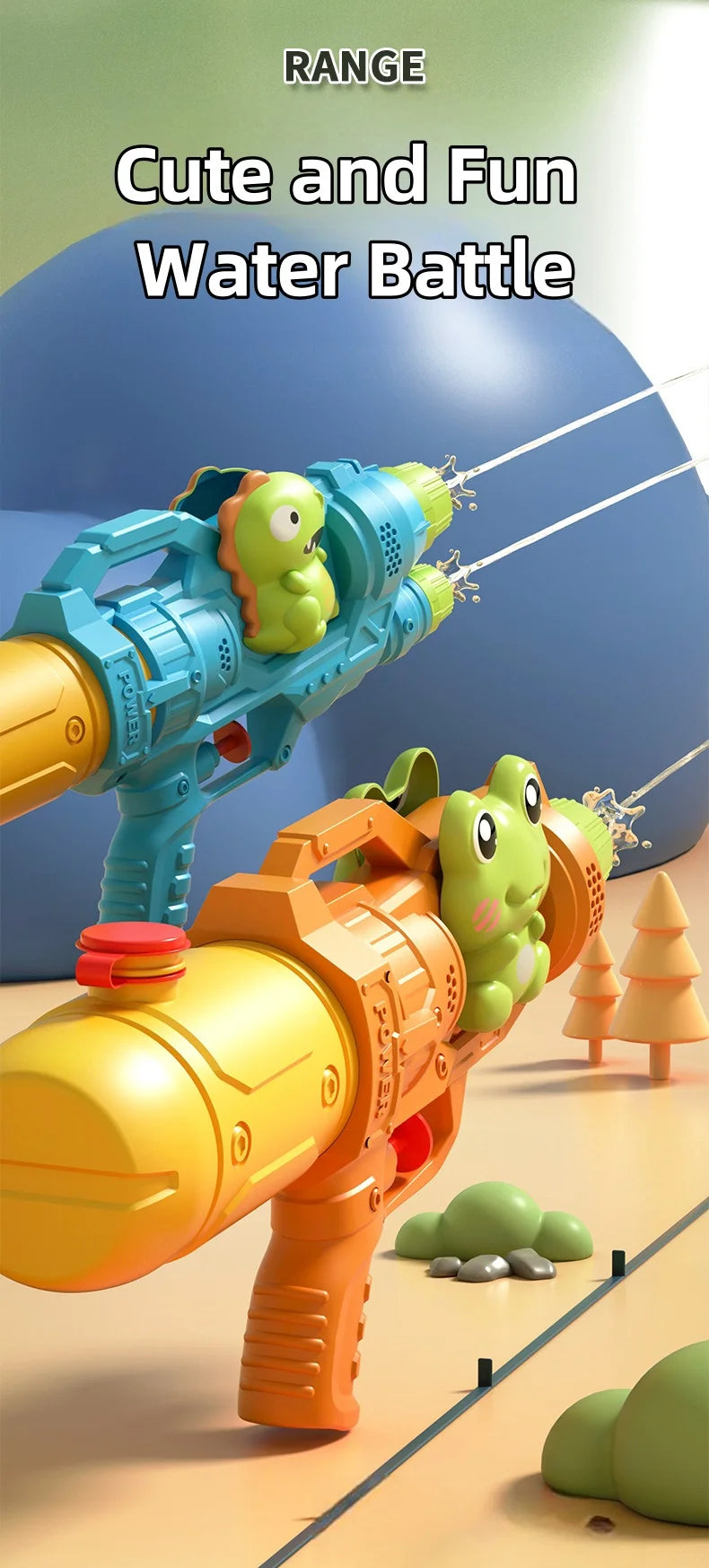 T14 - Dinosaurs, ducks, sharks, twin sprinklers, water beach toys