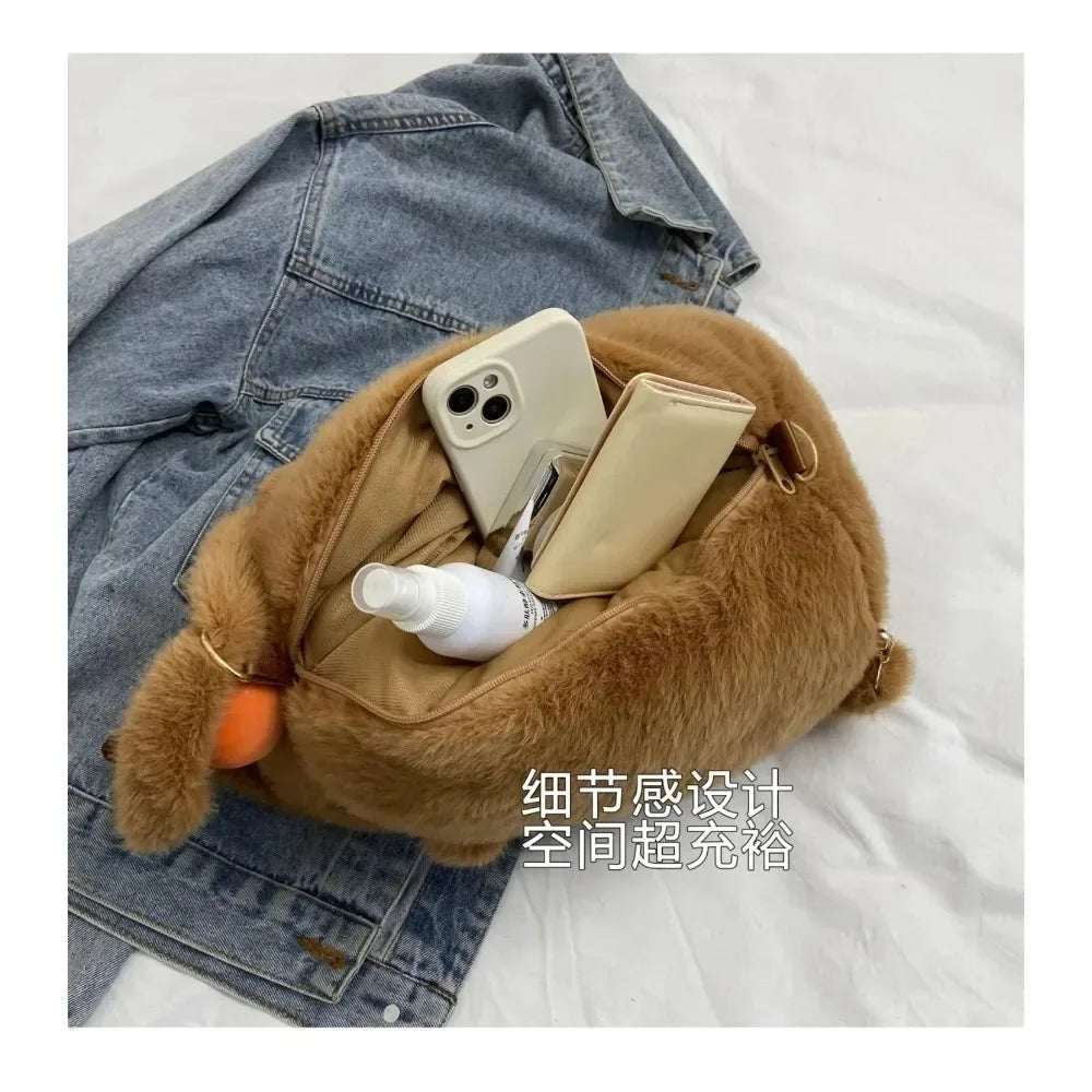 T16 - Capybara Plush Backpack Kawaii Fashion Plushie Doll