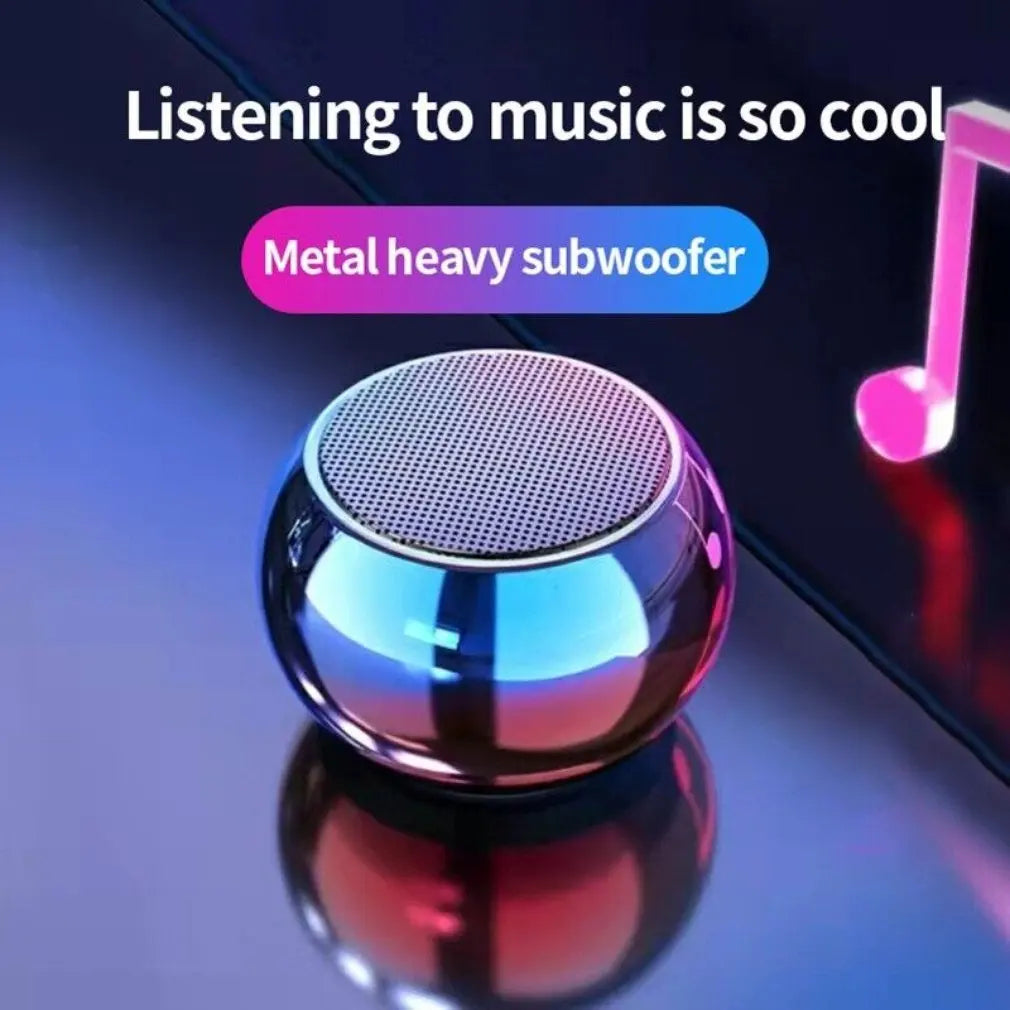 AE06 - Wireless Bluetooth Speaker Portable Small Steel Gun Metal Heavy Stereo Surround