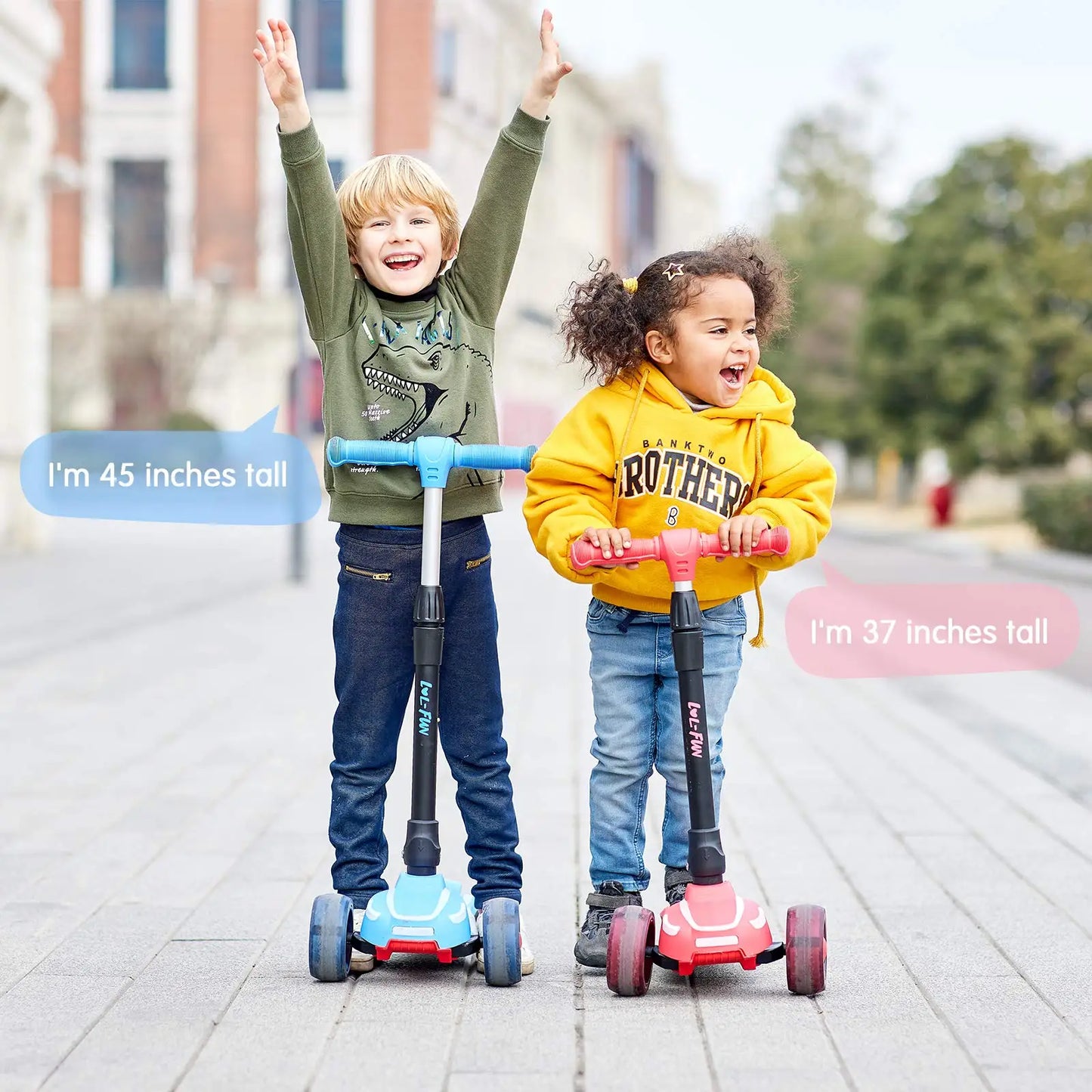 T01 - Scooter for Kids Ages 3-12 Years with 3 Wheel LED Lights