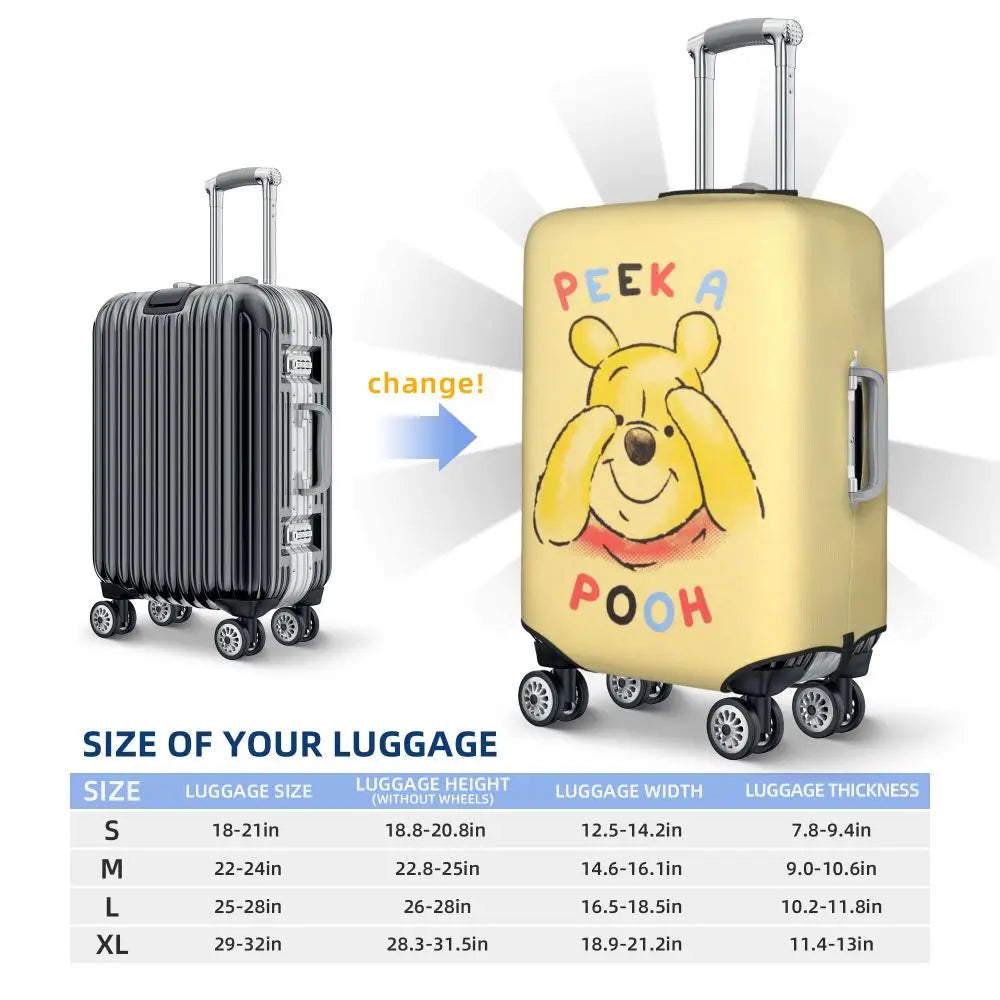 A111 - Custom Winnie The Pooh Luggage Cover Elastic