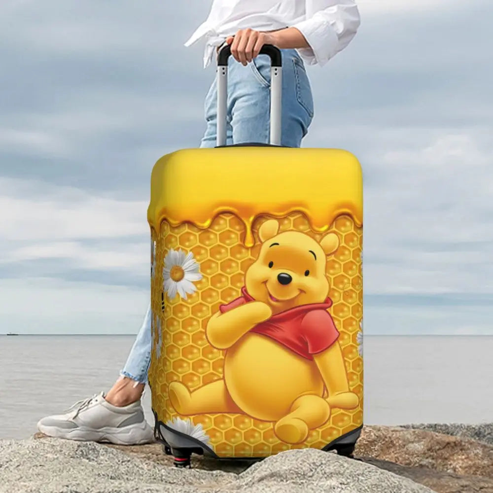 A111 - Custom Winnie The Pooh Luggage Cover Elastic