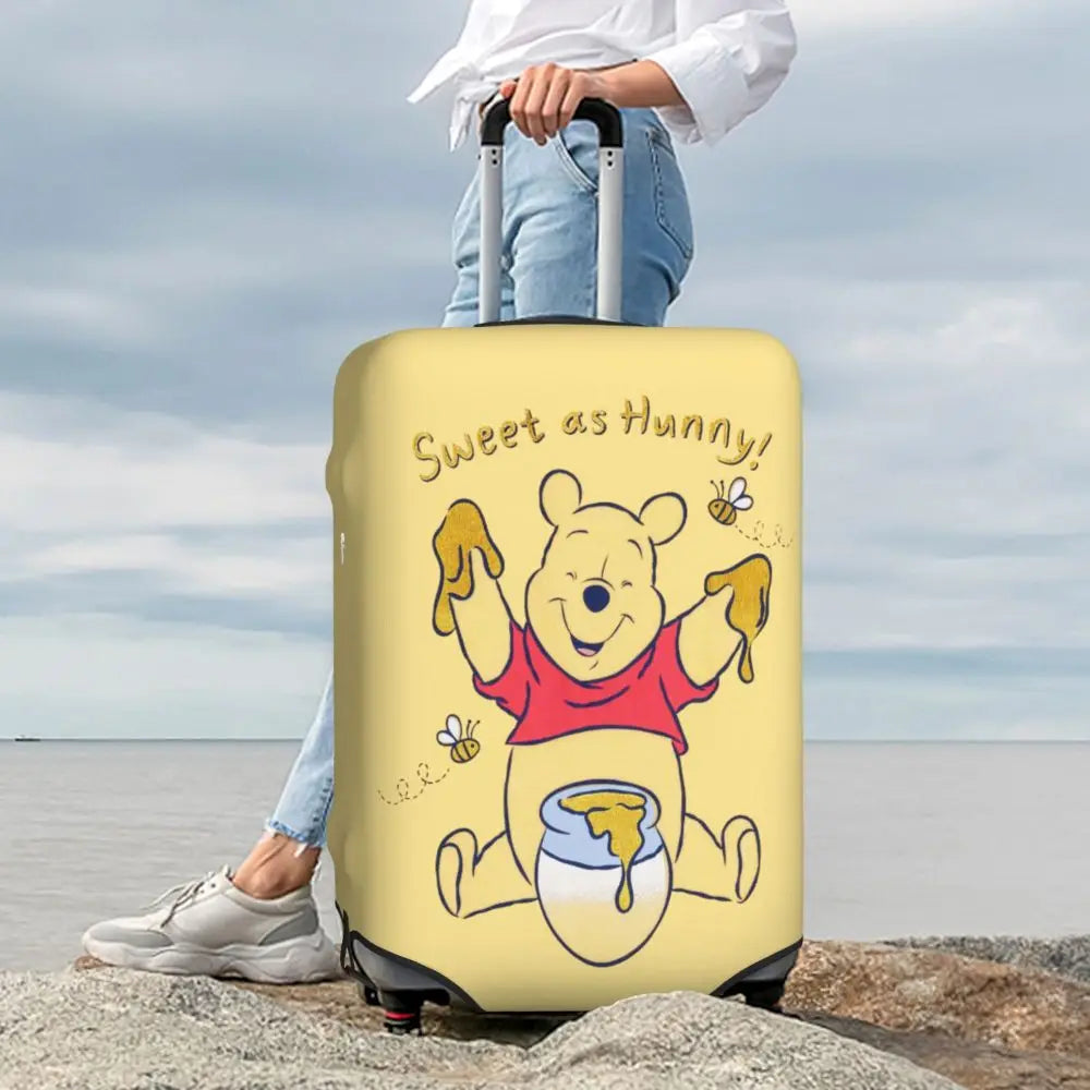 A111 - Custom Winnie The Pooh Luggage Cover Elastic