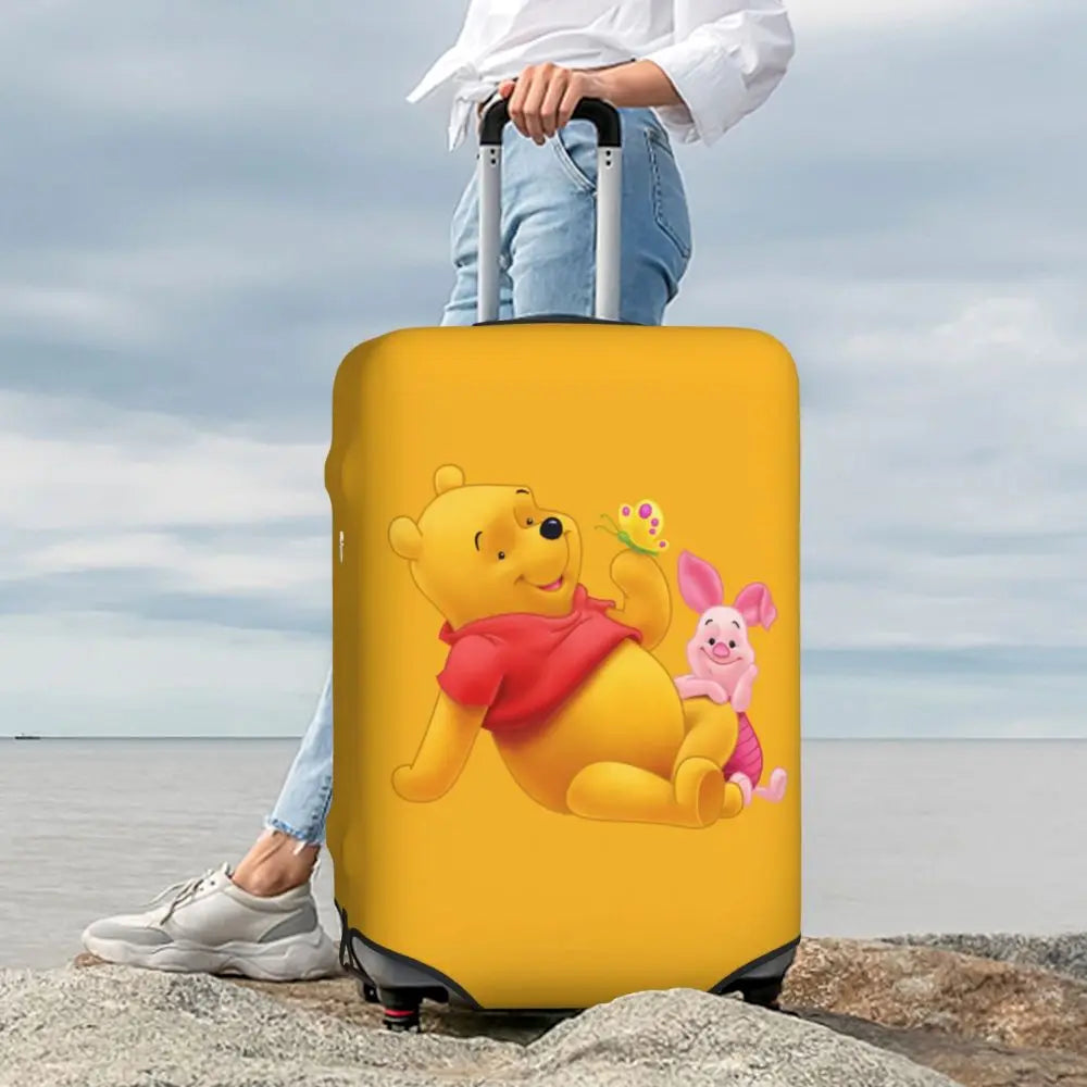 A111 - Custom Winnie The Pooh Luggage Cover Elastic
