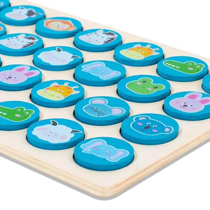 T10 - Find The Same Pattern Puzzle Game Kids Cartoon Animal Memory