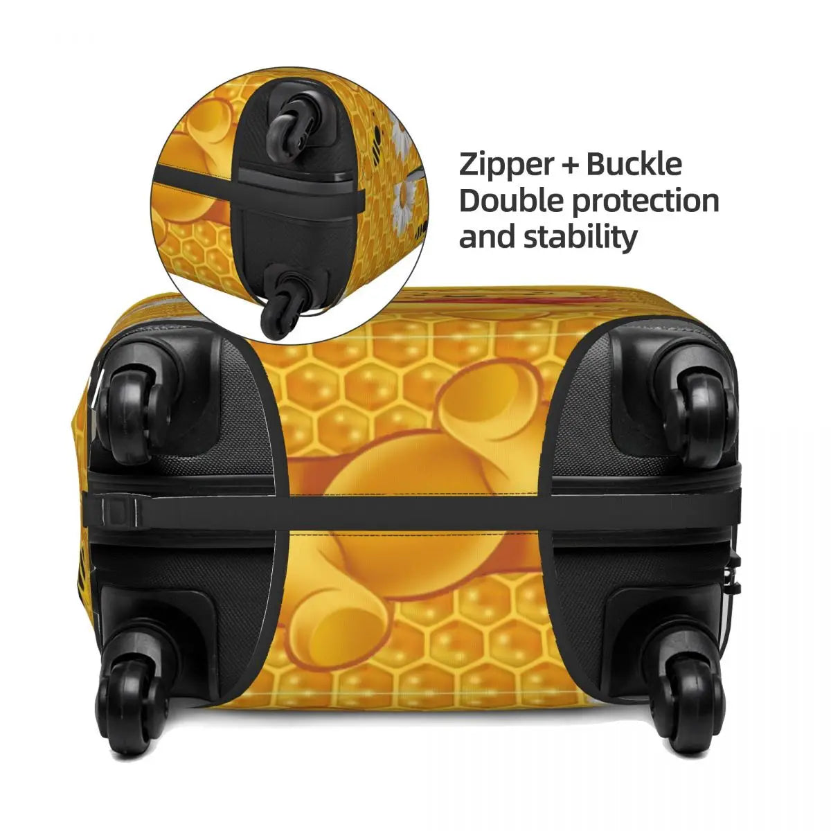 A111 - Custom Winnie The Pooh Luggage Cover Elastic