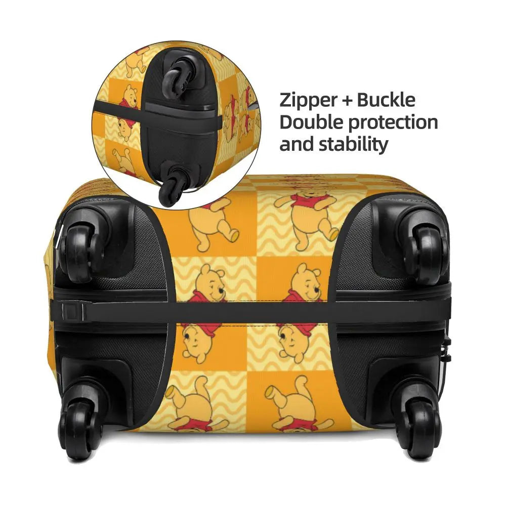 A111 - Custom Winnie The Pooh Luggage Cover Elastic