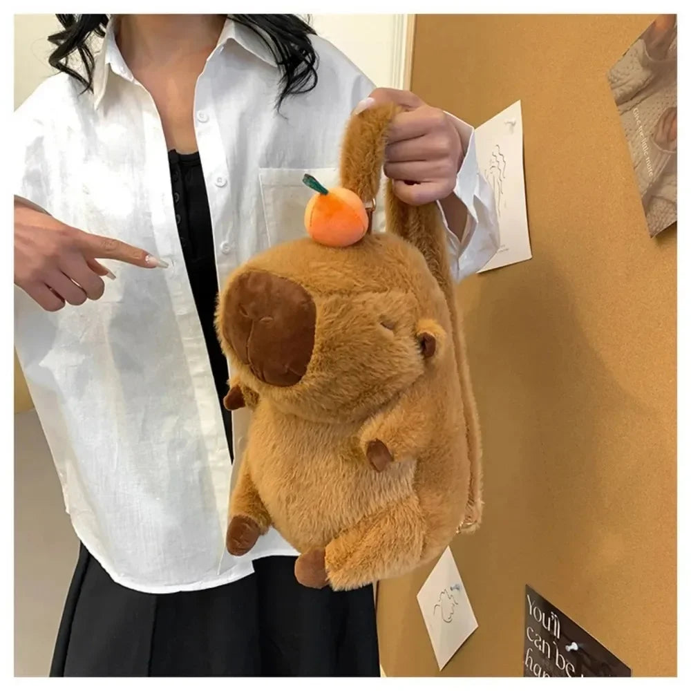 T16 - Capybara Plush Backpack Kawaii Fashion Plushie Doll