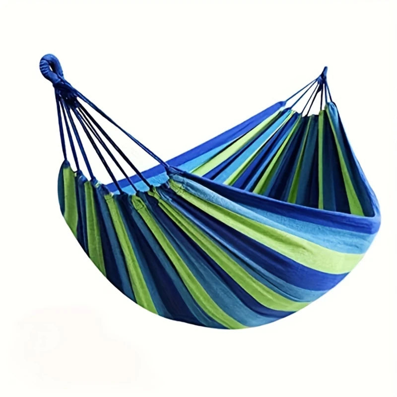 CAMP - Portable rainbow striped cotton hammock/hanging bed (260 x 80 cm)