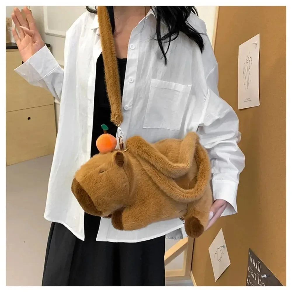 T16 - Capybara Plush Backpack Kawaii Fashion Plushie Doll
