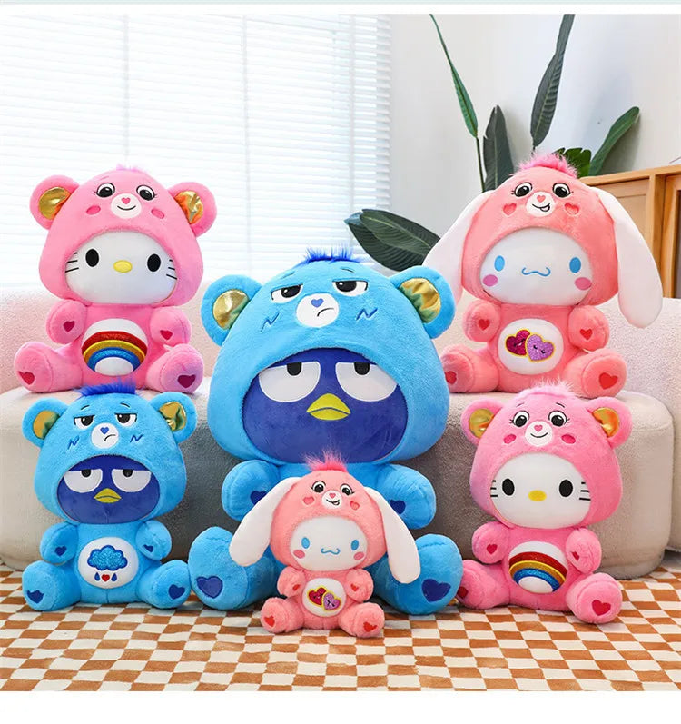 T18 - Anime Cartoon Care Bears Cross-Dressing Plush Toys Japanese