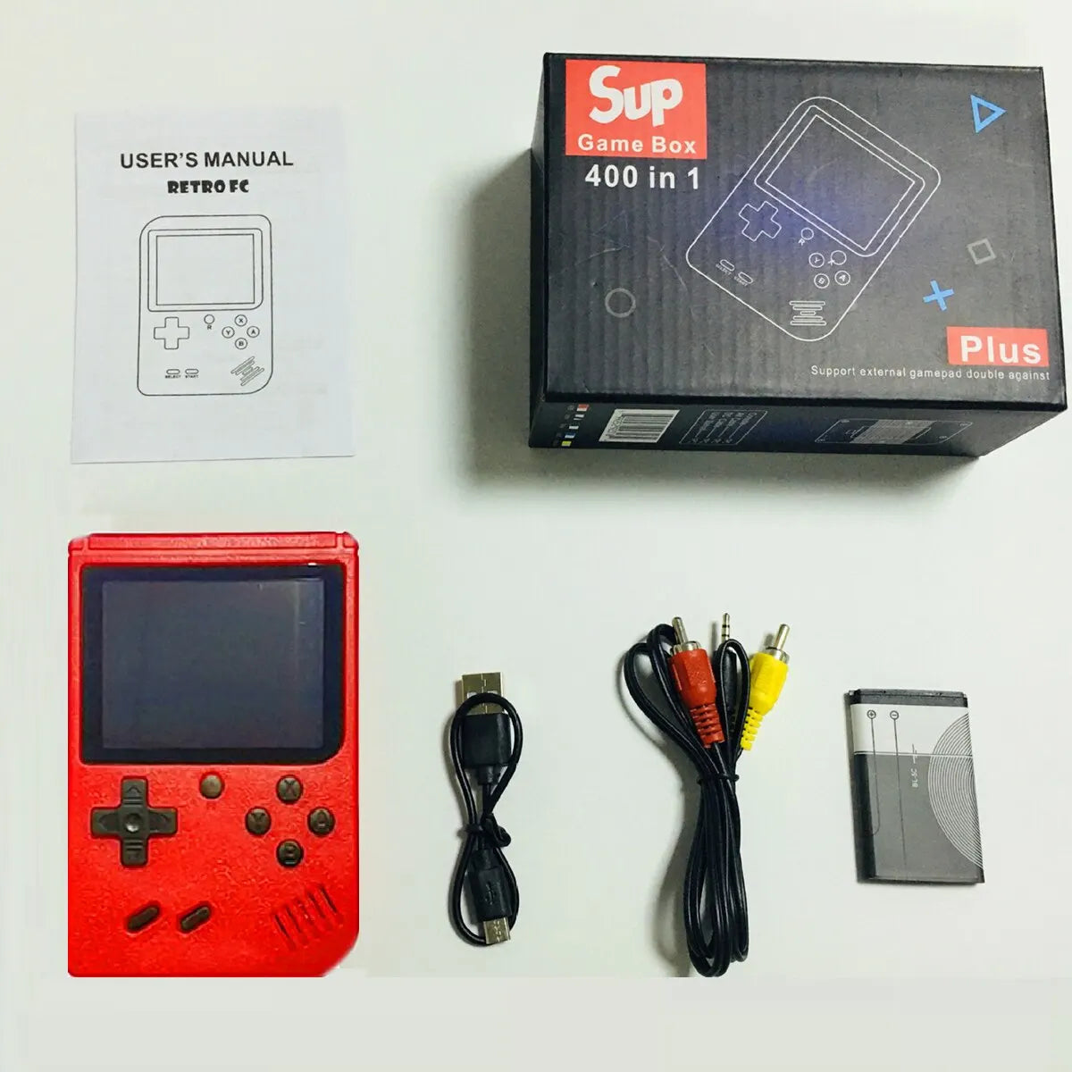 T03 - A Red Retro Classic Games Children's Handheld Small Game Console