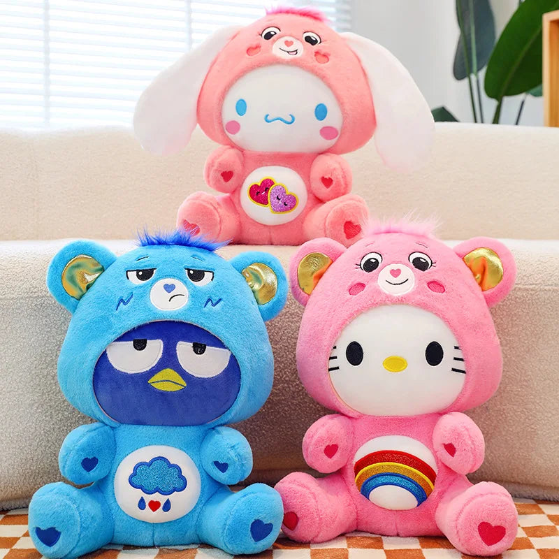 T18 - Anime Cartoon Care Bears Cross-Dressing Plush Toys Japanese