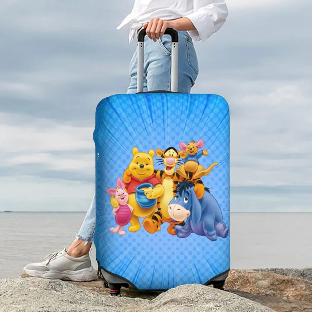 A111 - Custom Winnie The Pooh Luggage Cover Elastic