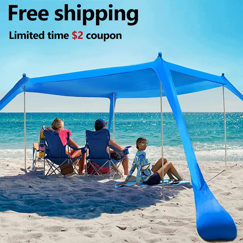 M12 - Camping Tent Windproof Pop Up Awning Outdoor Beach Sun Shade