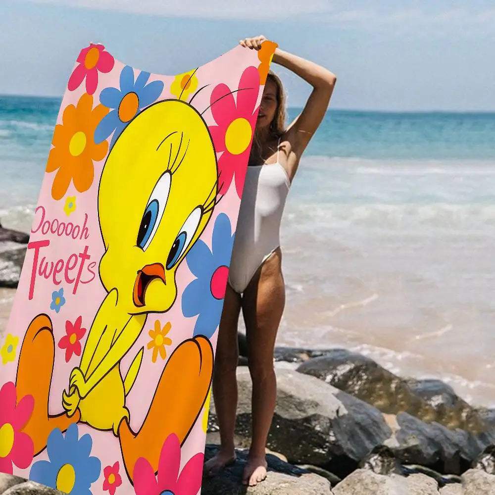 SEA03 - Asciugamano da spiaggia Titti in microfibra