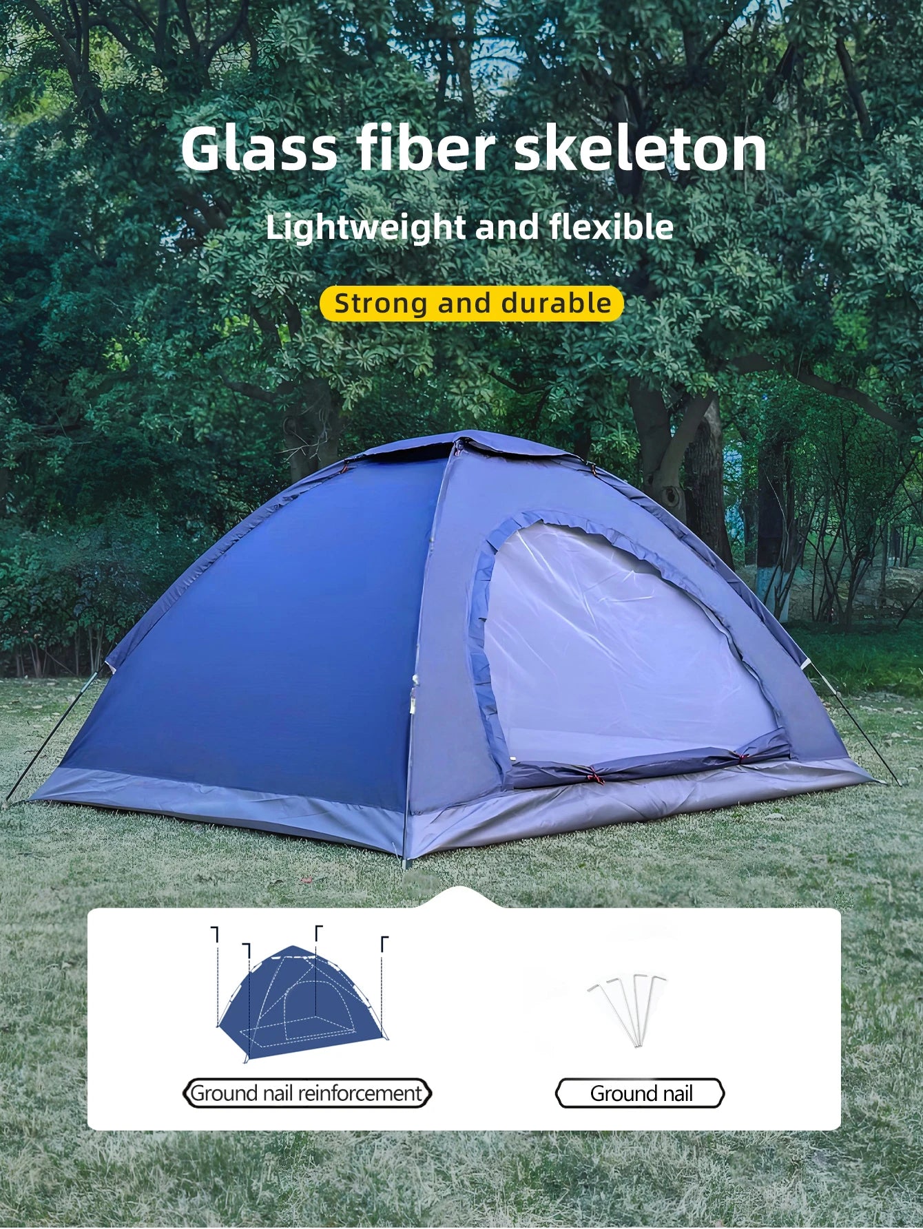 M11 - Outdoor camping tent, hand-built rain and sun protection hiking tent