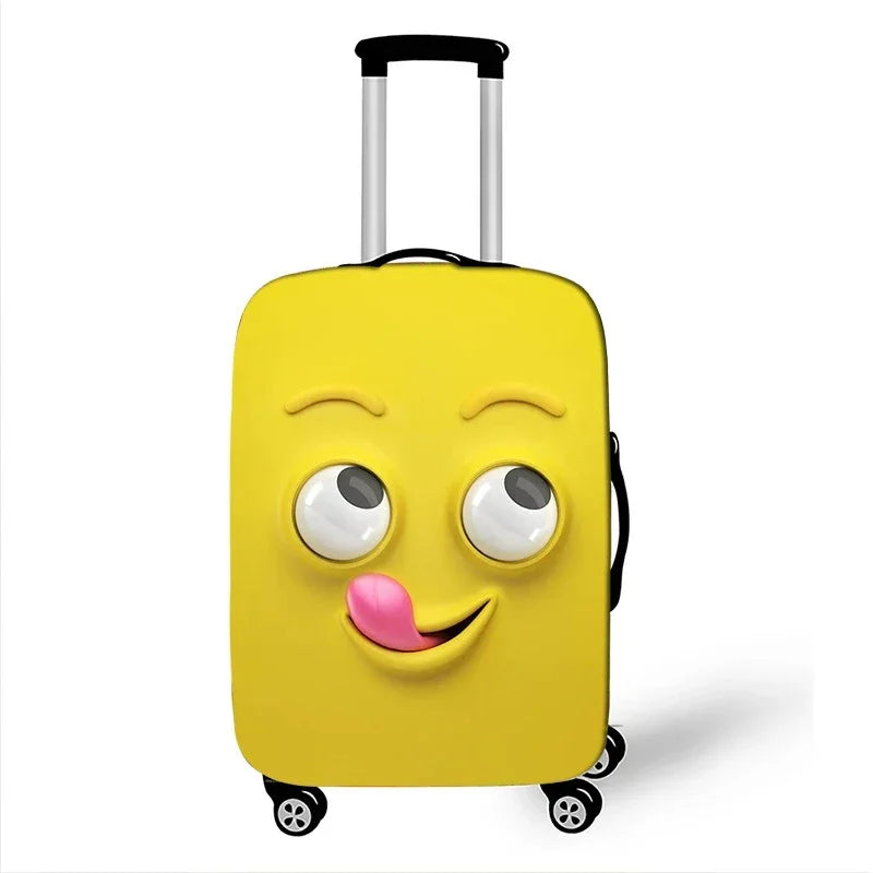 A112 - Funny Expression Travel Suitcase Dust Cover Luggage