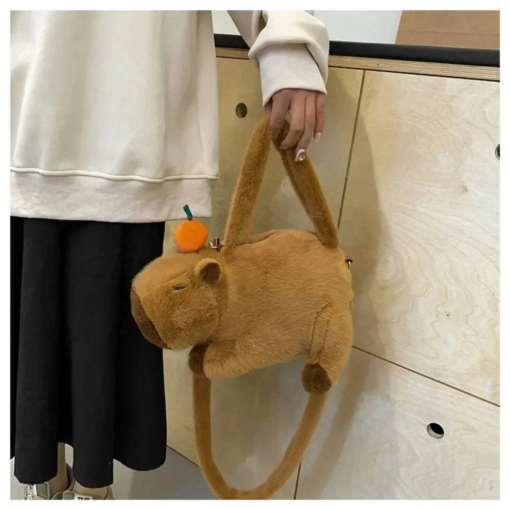 T16 - Capybara Plush Backpack Kawaii Fashion Plushie Doll