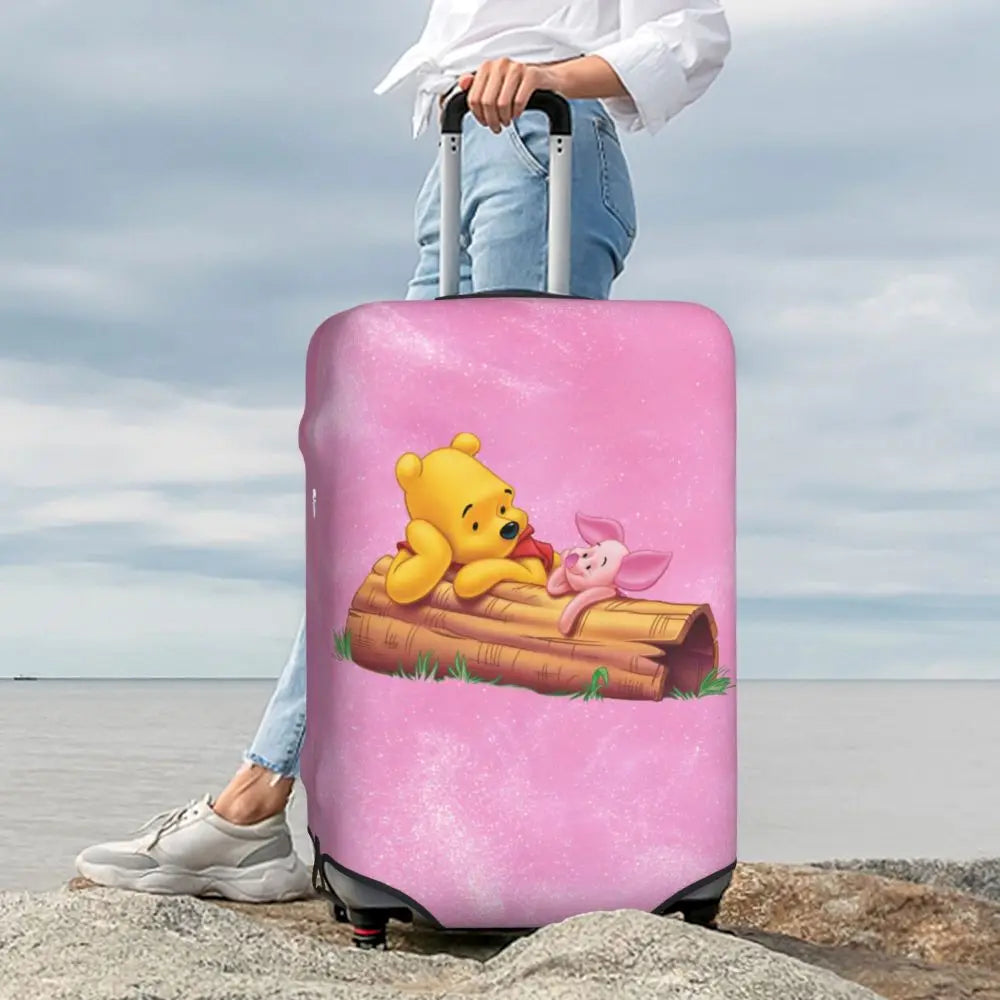 A111 - Custom Winnie The Pooh Luggage Cover Elastic