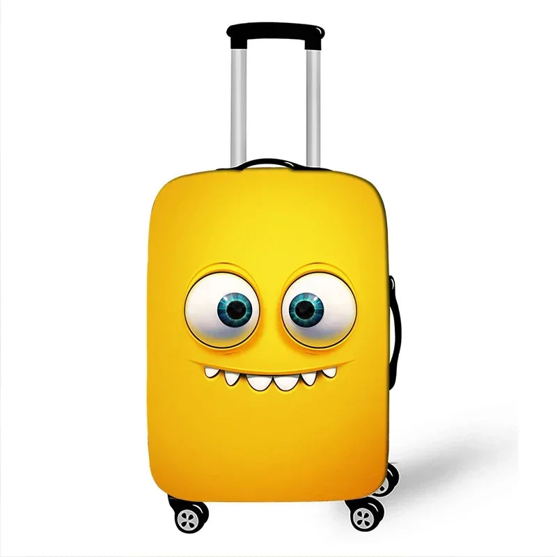A112 - Funny Expression Travel Suitcase Dust Cover Luggage