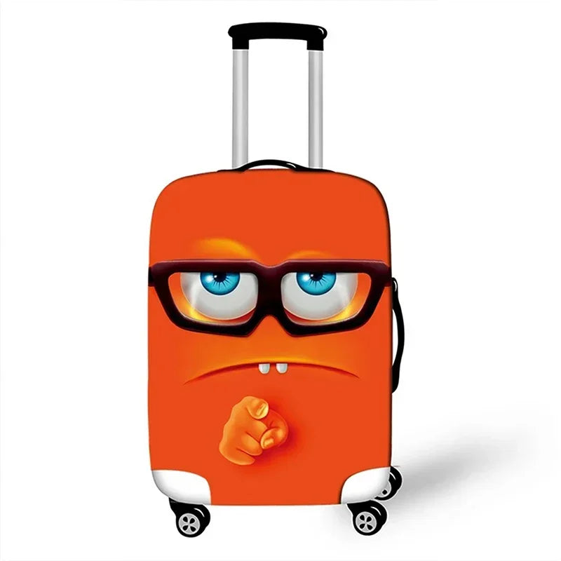 A112 - Funny Expression Travel Suitcase Dust Cover Luggage