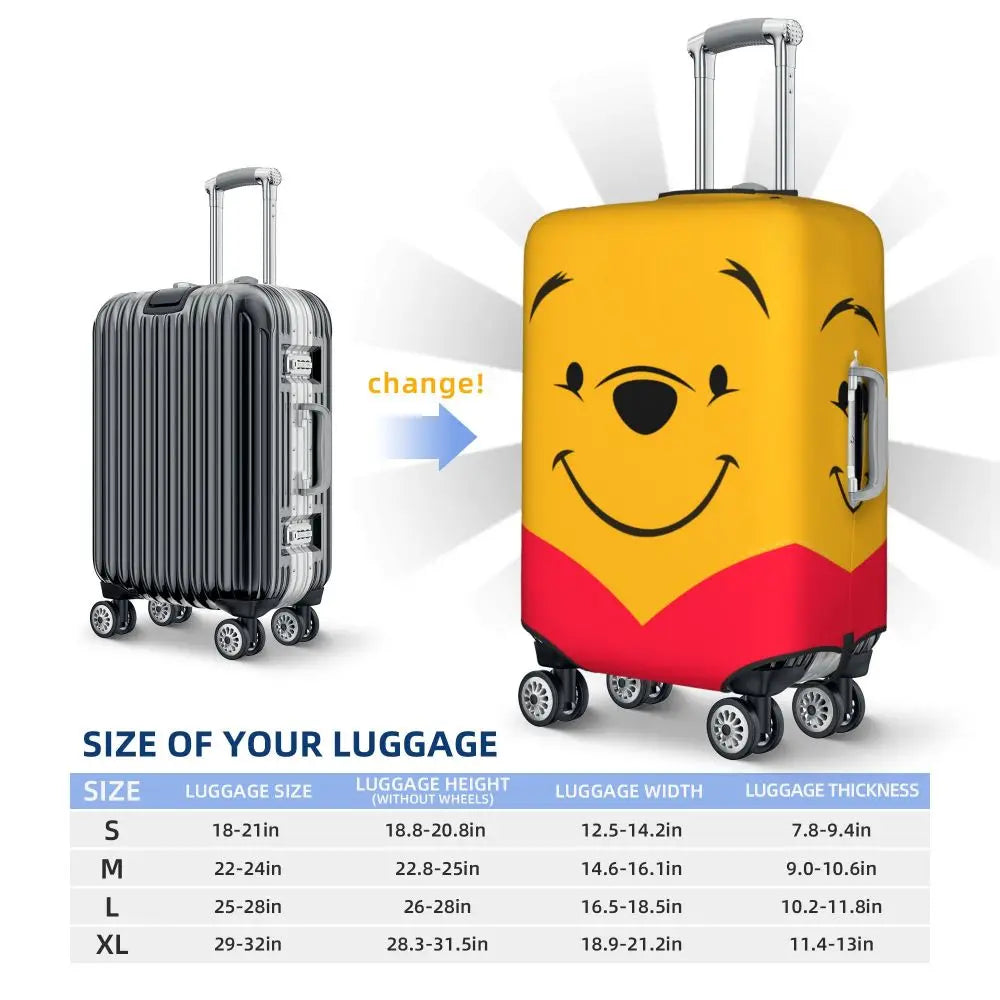 A111 - Custom Winnie The Pooh Luggage Cover Elastic