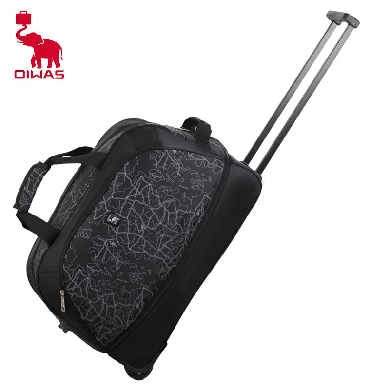 A19 - Foldable Luggage Bag Travel Duffle Trolley bag Rolling Suitcase